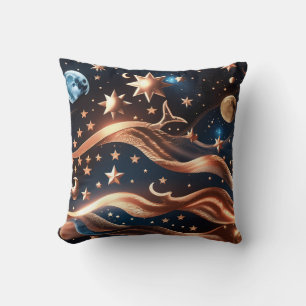 Oreiller jeté – Lune céleste Bronze Luxe