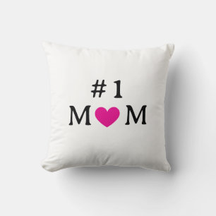 Oreiller jeté Maman numéro un personnalisé