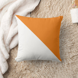 Oreiller jeté orange diagonal Two Tone