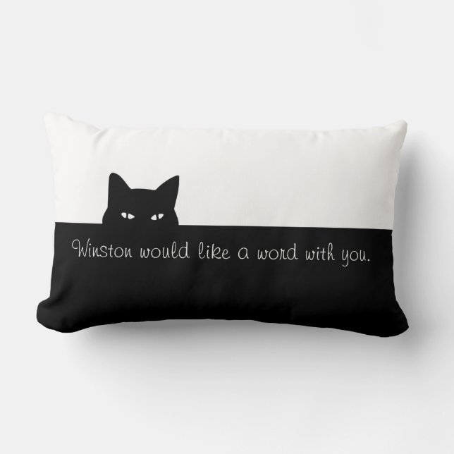 Oreiller jeté pour chat sournois (Recto)