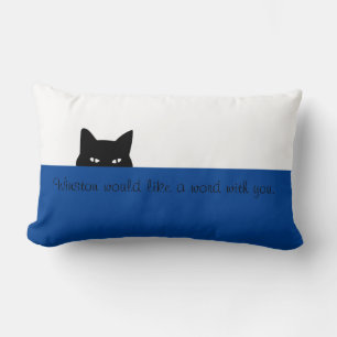 Oreiller jeté pour chat sournois
