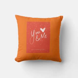 Oreiller jeté romantique orange Cadeau d'amour pou