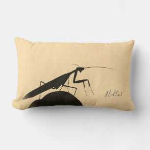 Oreiller jeté silhouette de mantis mignon
