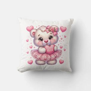 Oreiller jeté Teddy Saint-Valentin