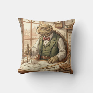 Oreiller jeté Tortue Architecte Vintage Wise
