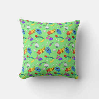 Oreiller "Jouets et os pour chiens" Vert