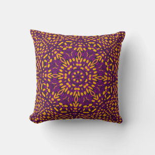 Oreiller Kaléidoscope Moderne Orange Violet Noir