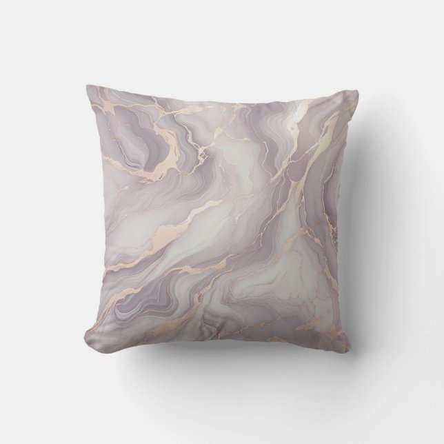 Oreiller Lavande de marbre avec veines d'argent (Recto)