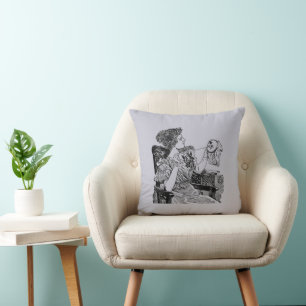Oreiller Lavande Gris Lavande vintage Lady