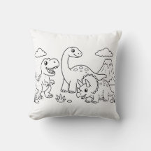 Oreiller Livre de Coloriage de Dinosaure | Décorat