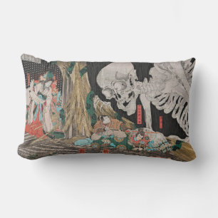 Oreiller lombaire Spectre de squelette de Kuniyosh