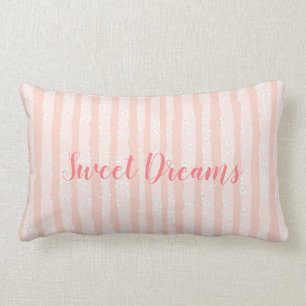 Oreiller Lombaire Sweet Dreams à Rayures Roses