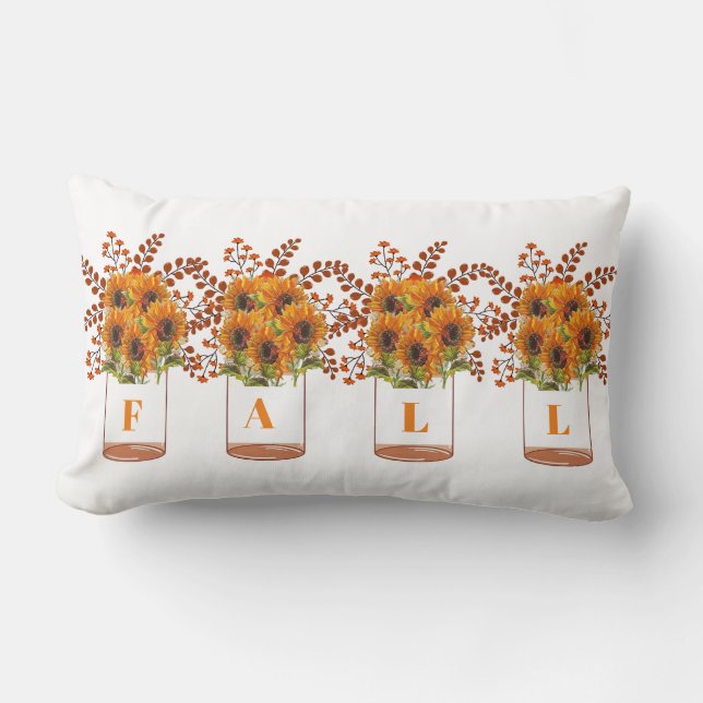 Oreiller lombaire tournesols d'automne (Recto)