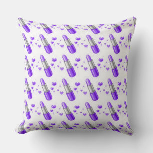 Oreiller Lover Lover violet et blanc