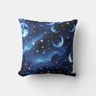 Oreiller Lune Céleste Bleu Saphir