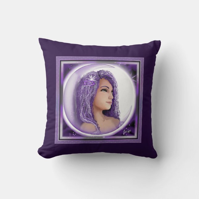 Oreiller Lune Violette (Recto)