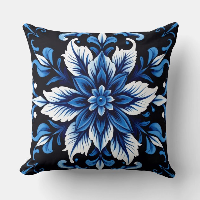oreiller mandala saphir (Recto)