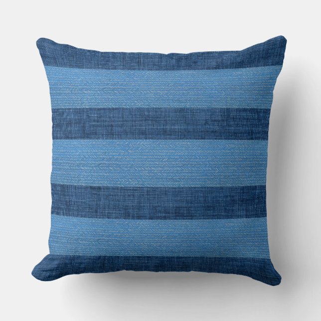 Oreiller Moderne Bleu à Jeter (Recto)
