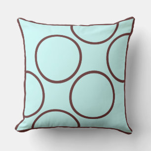 oreiller moderne marron et sarcelle