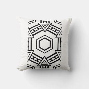 oreiller moderne noir et blanc