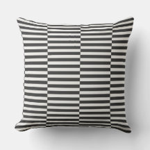 Oreiller Motif de contre-set noir et blanc