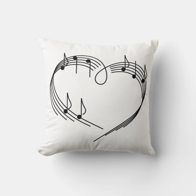 Oreiller musical en forme de cœur (Recto)