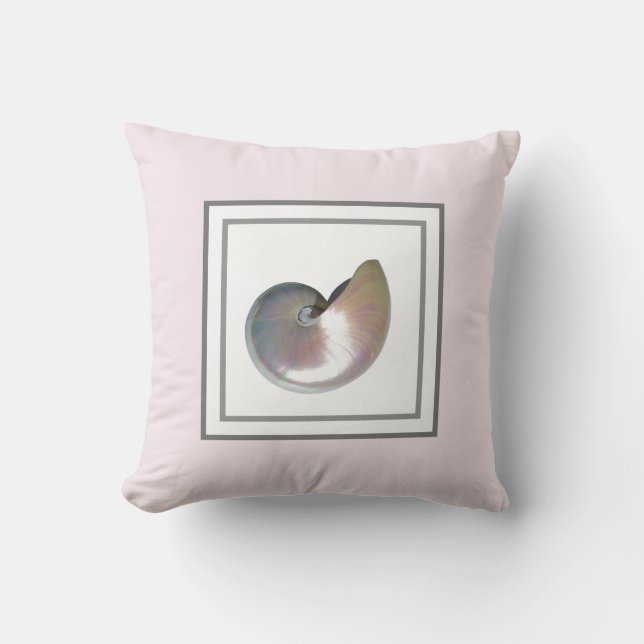 oreiller Nautilus à lancer rose (Recto)