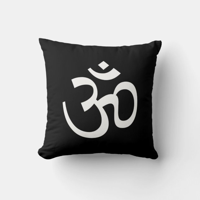 Oreiller noir Om (Recto)