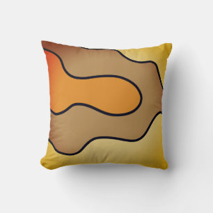 Oreiller Orange Or Vibe Moderne Du Milieu Du Siècl