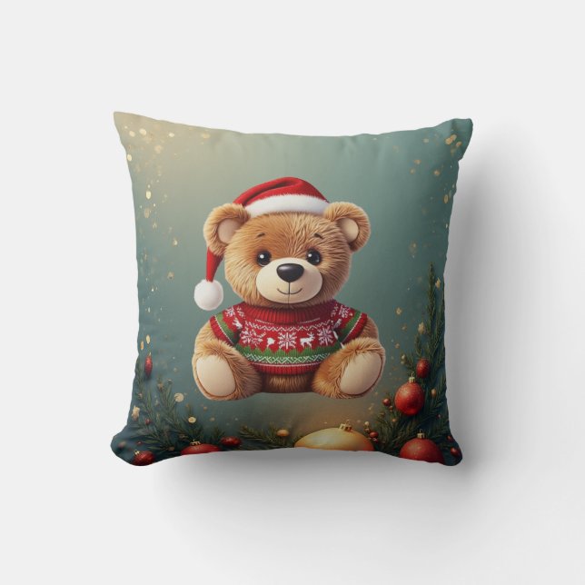 Oreiller Ours de Noël Mignon (Recto)