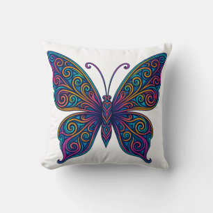 Oreiller Papillon Coloré