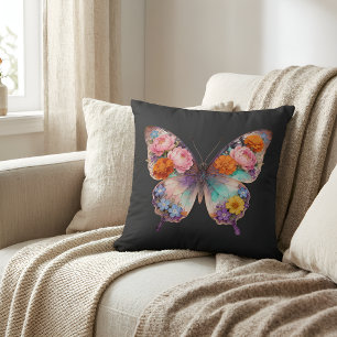 oreiller papillon floral bohème décoration maison