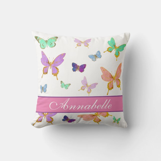 Oreiller papillon personnalisable (Recto)