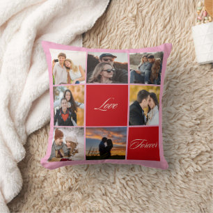 Oreiller personnalisé avec collage de photos – Amo