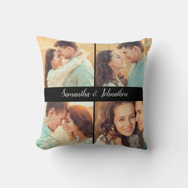 Oreiller personnalisé avec photo de couple (Recto)