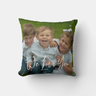 Oreiller personnalisé avec photo de famille Nous v