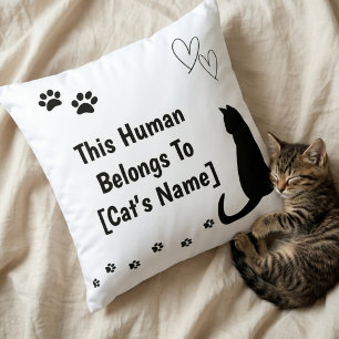 Oreiller Personnalisé Chat Noir