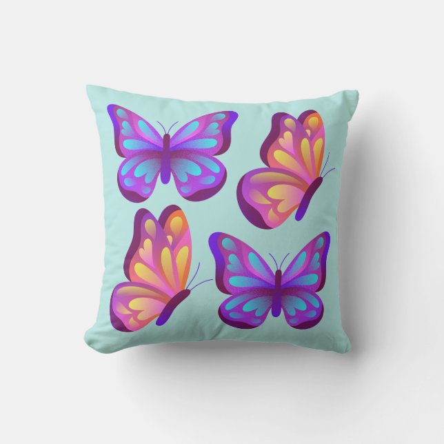 Oreiller Pop Papillon Vivid (Recto)