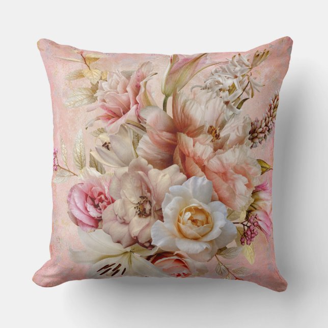 Oreiller rose de la fête du jardin (Recto)