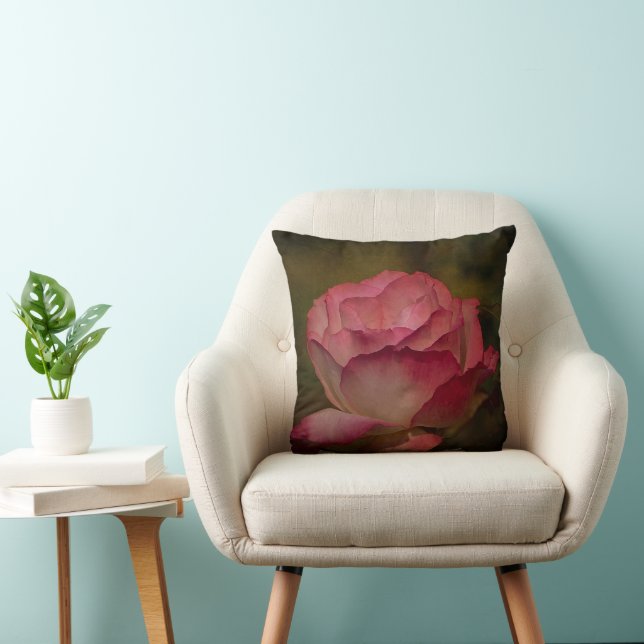 Oreiller rose profonde texturé (Chaise)