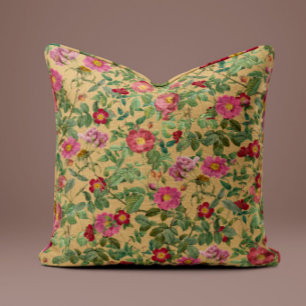 Oreiller Rose Rose Vintage dans une chaude crème b