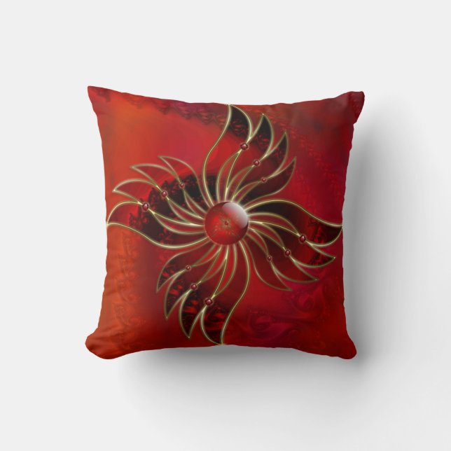 Oreiller Rouge comme la Flamme (Recto)