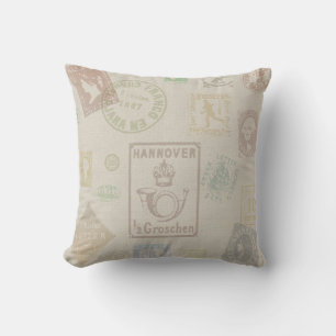 Oreiller Timbre Vintage