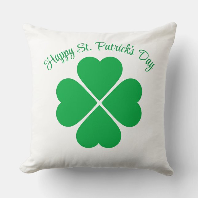 Oreiller Trèfle de la Saint-Patrick (Recto)