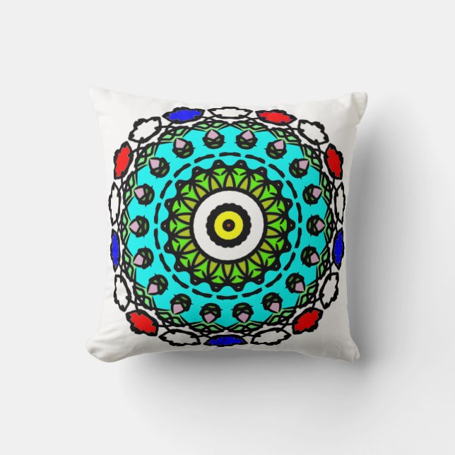 Oreiller Turquoise Zen (Recto)