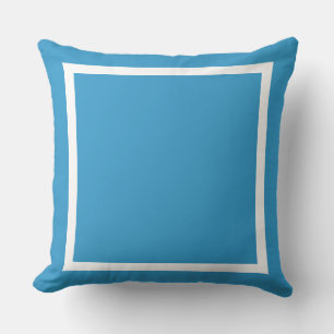 Oreiller uni bleu clair brillant solide
