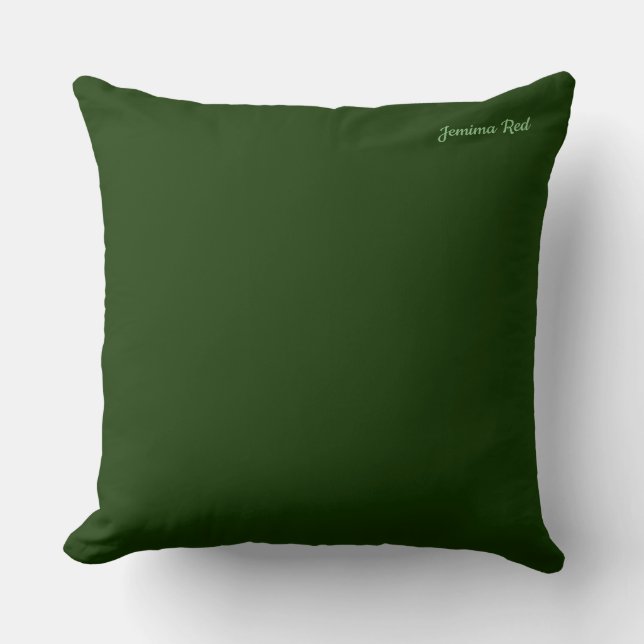 Oreiller vert de la forêt de chasseurs (Recto)