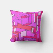 Oreiller violet et rouge
