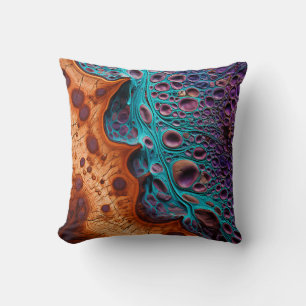 Oreiller violet Turquoise Art