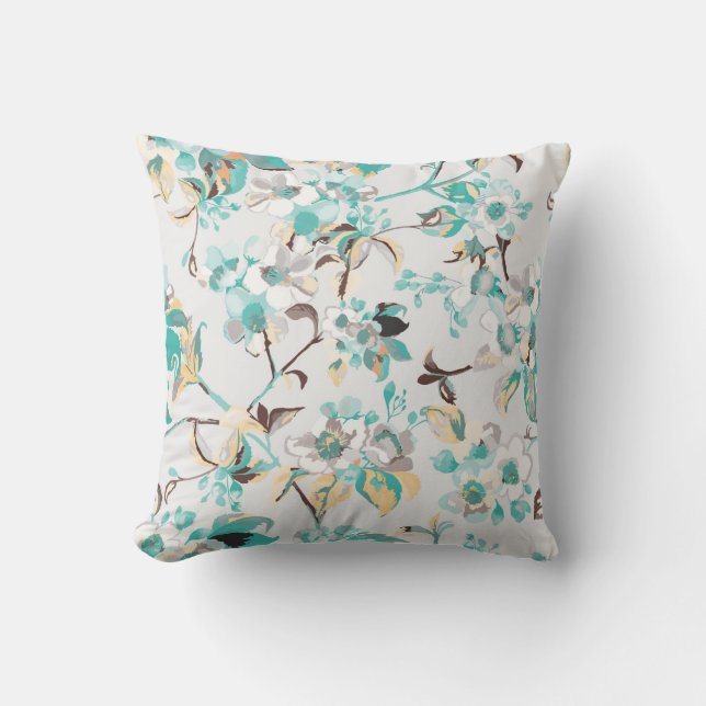 Oreillers à Coussin-Fleurs d'Accent Extérieur (Recto)